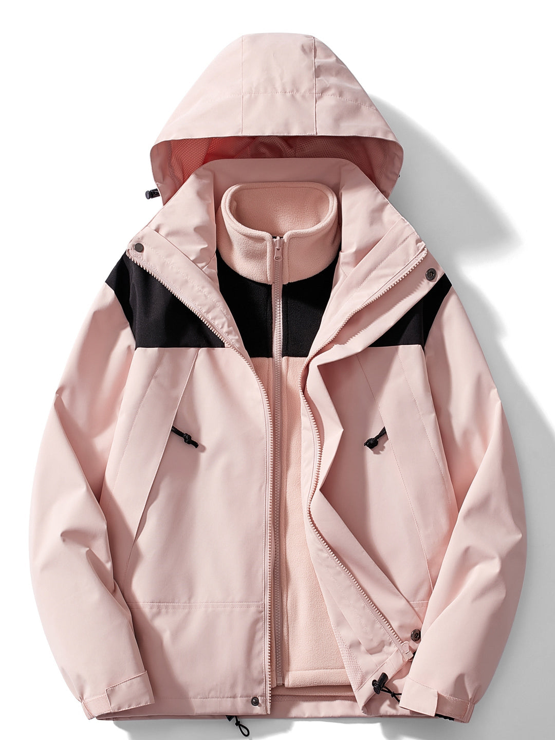 Wasserdichte warme 3-Lagen-Winterjacke, schützt vor Kälte und Nässe bei extremem Wetter.