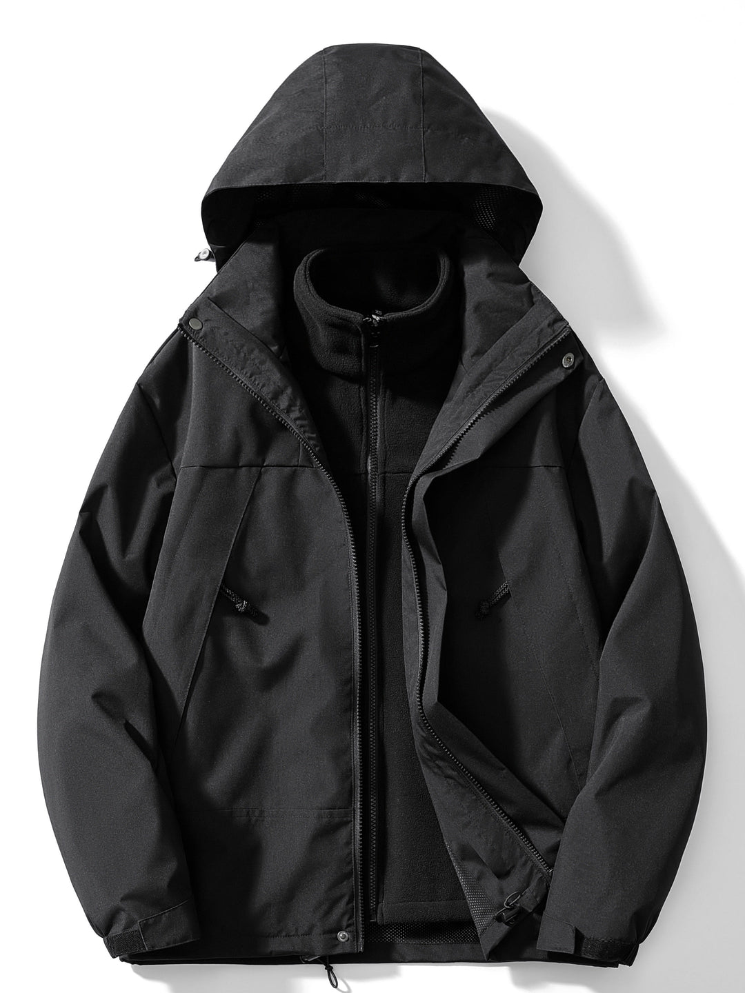 Wasserdichte warme 3-Lagen-Winterjacke, schützt vor Kälte und Nässe bei extremem Wetter.