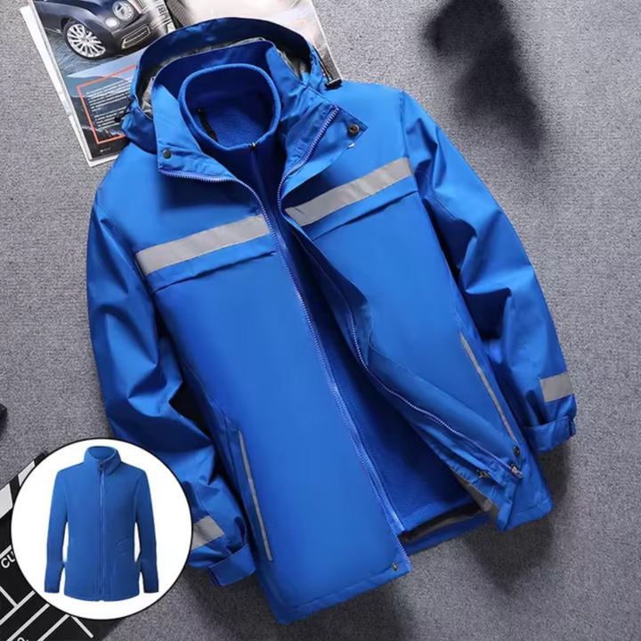 Wind- und wasserdichte Herrenjacke, ideal für Schutz vor Regen und Wind an kalten Tagen