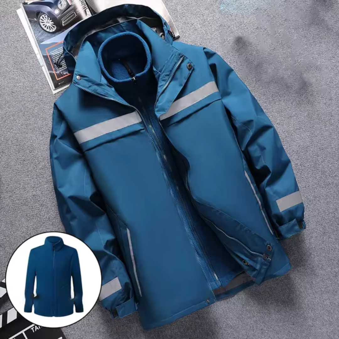 Wind- und wasserdichte Herrenjacke, ideal für Schutz vor Regen und Wind an kalten Tagen