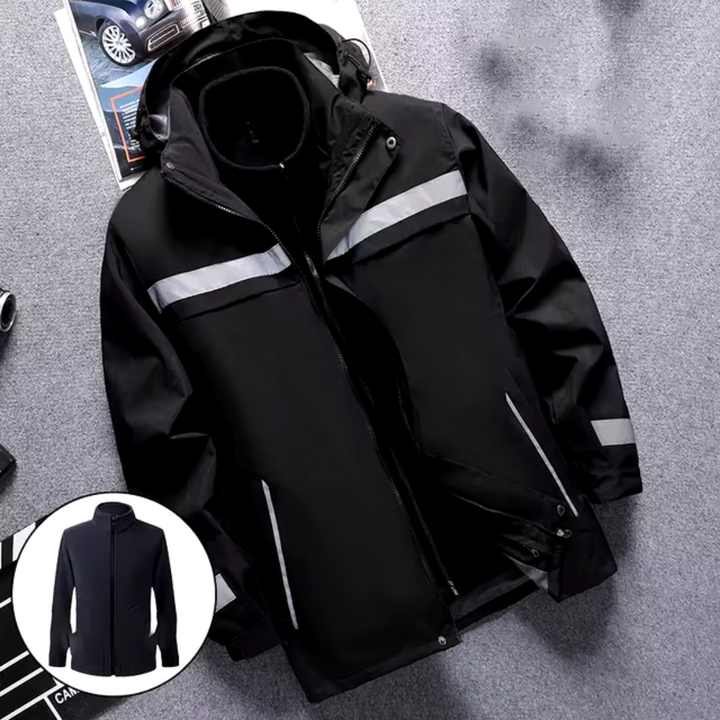Wind- und wasserdichte Herrenjacke, ideal für Schutz vor Regen und Wind an kalten Tagen