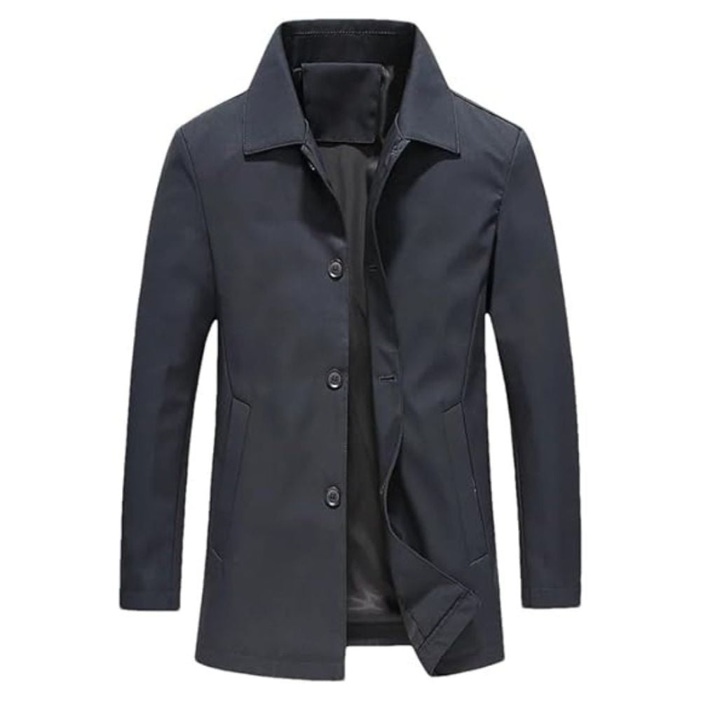 Winddichte lange Winterjacke für Männer, ideal für Herbst und Winter, mit Thermoisolierung und wasserabweisendem Material