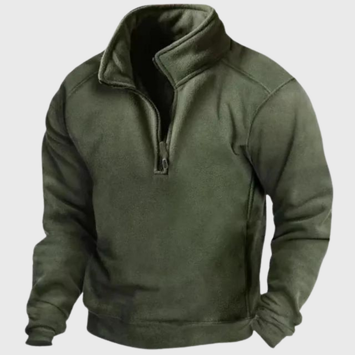 Eleganter und winddichter Strickpullover für Männer, ideal für die kalte Jahreszeit.
