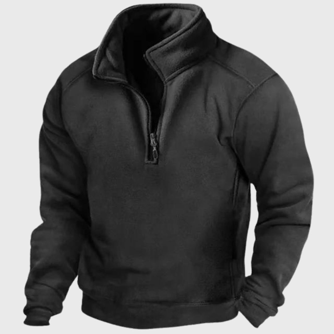 Eleganter und winddichter Strickpullover für Männer, ideal für die kalte Jahreszeit.