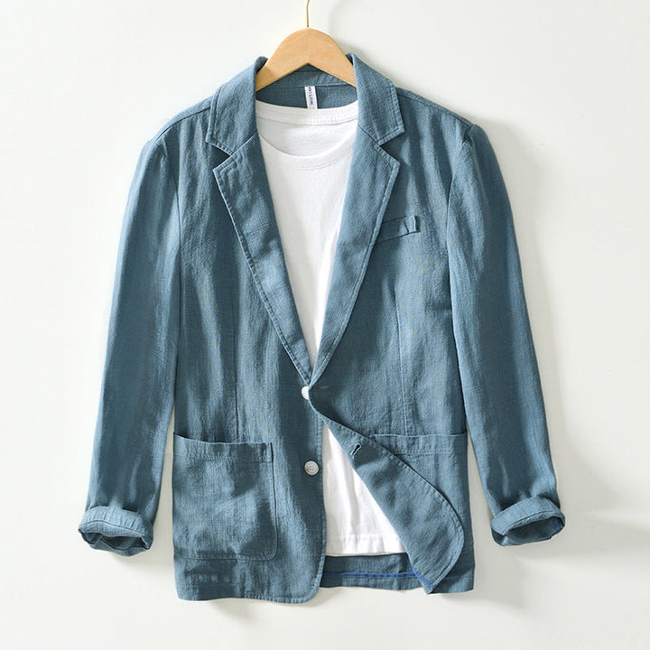 Leichter und stilvoller Leinen-Blazer für Herren, perfekt für Büro und Freizeit