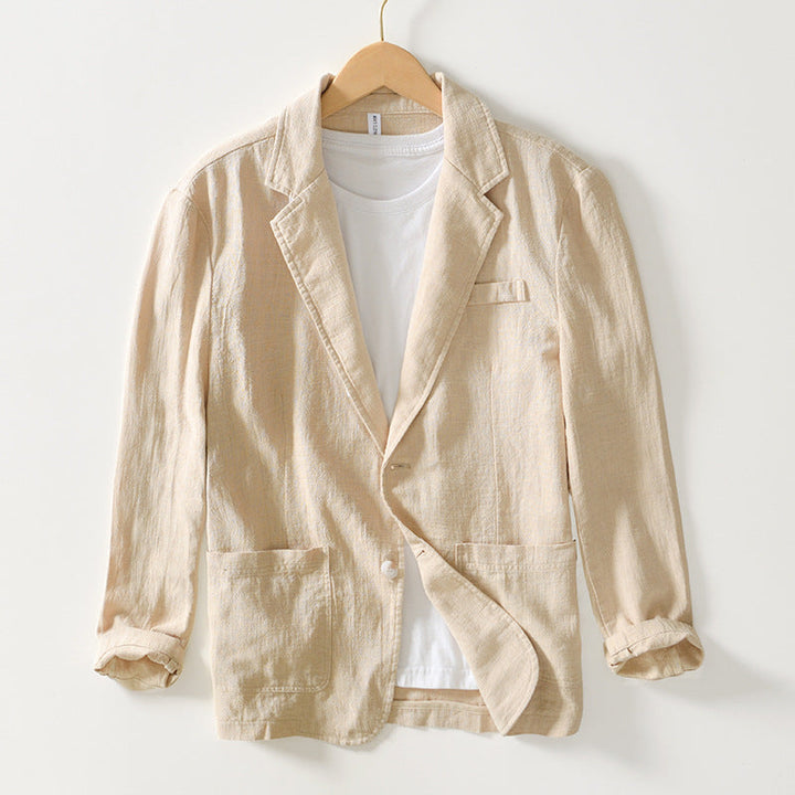Leichter und stilvoller Leinen-Blazer für Herren, perfekt für Büro und Freizeit