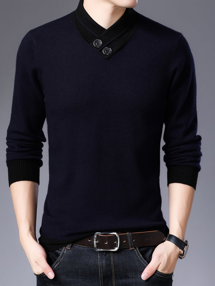 Zeitloser Herrenpullover mit klassischer Eleganz, warm und stilvoll für Herbst und Winter